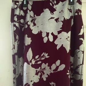 Silver and Purple Floral Skirt